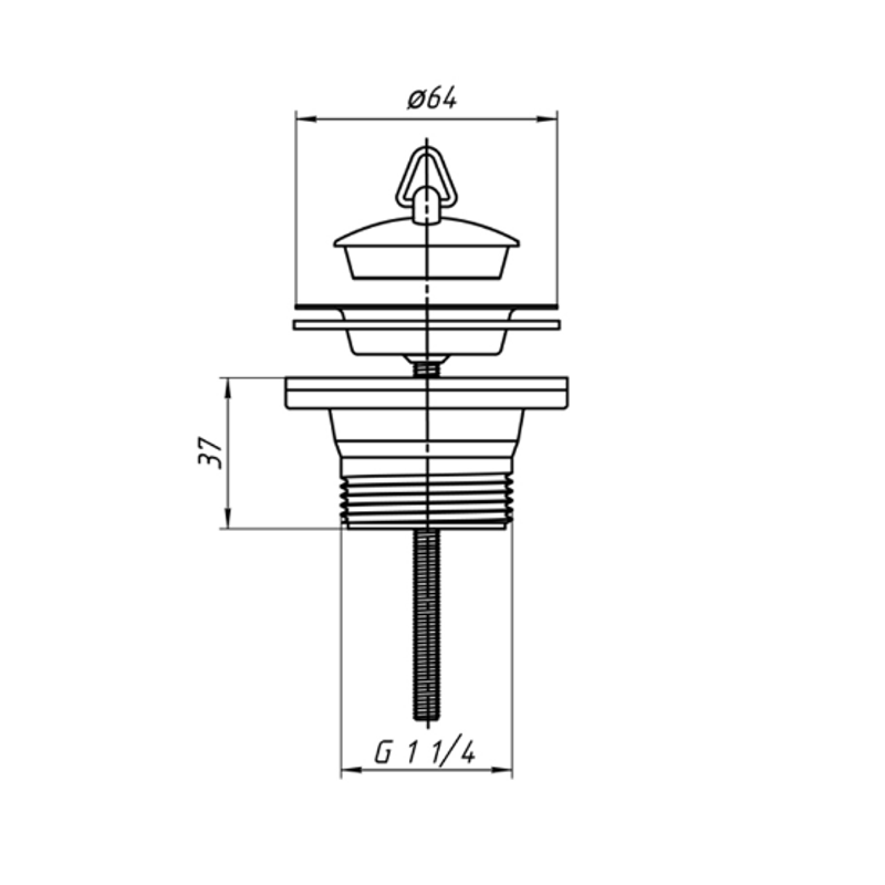 Casa si Gradina - Sanitare - Lavoar baie si accesorii - Accesorii baterii sanitare - Ventil 1,1/2″ pentru chiuvete cu orificiu normal ,Aniplast,M205VEU - Infinity.ro