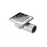 Casa si Gradina - Constructii - Materiale constructii - Sisteme de scurgere - Rigola dus pardoseala,Say,Patrata,10 x 10 cm, gratar de inox,argintiu,iesire laterala - Infinity.ro