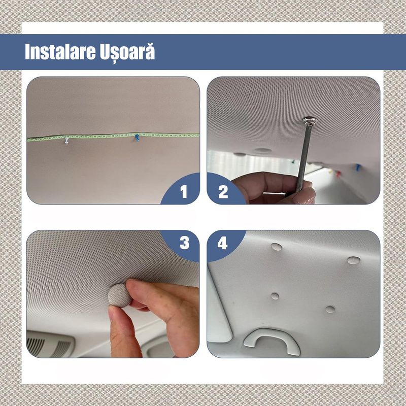 Auto si Moto - Piese auto si accesorii - Piese auto - st Reparatie Plafon Auto pentru Tapisria Plafonului Desrins - Bej - Infinity.ro