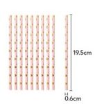 Casa si Gradina - Decoratiuni - Decoratiuni petrecere - Accesorii pentru petrecere - Set 10 paie carton, roz/auriu - Infinity.ro