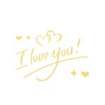 Casa si Gradina - Decoratiuni - Decoratiuni petrecere - Accesorii pentru petrecere - Autocolant i love you, flippy, tematica iubire, 21x29 cm, auriu - Infinity.ro