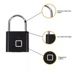 Casa si Gradina/Constructii/Feronerie si accesorii/Lacate - Lacat Inteligent Cu Amprenta, snzor Amprenta, Incarcare rapida prin Us, WATERPROOF, Memoreaza pana la 10 - Infinity.ro