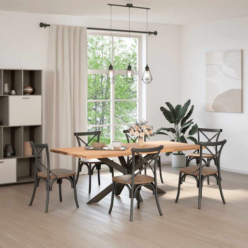 Casa si Gradina - Mobilier - Feronerie si accesorii mobila - Picior de masa in forma paianjen 150x78x(72-73) cm natural otel - Infinity.ro