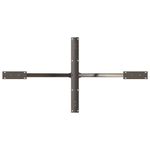 Casa si Gradina - Mobilier - Feronerie si accesorii mobila - Picior de masa in forma paianjen 150x78x(72-73) cm natural otel - Infinity.ro