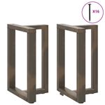 Casa si Gradina - Mobilier - Feronerie si accesorii mobila - Picioare pentru masa in forma de T, 2 buc Otel natural Otel, mărime 60x35x(72-73) cm - Infinity.ro