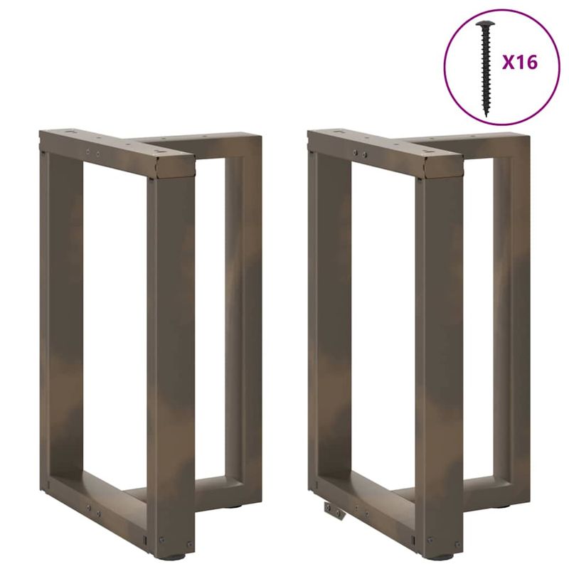 Casa si Gradina - Mobilier - Feronerie si accesorii mobila - Picioare pentru masa in forma de T, 2 buc Otel natural Otel, mărime 60x35x(72-73) cm - Infinity.ro