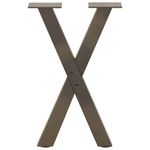 Casa si Gradina - Mobilier - Feronerie si accesorii mobila - Picioare pentru masuta cafea in forma X, 2 buc Otel natural Otel, mărime 28x(42-43) cm (40 mm) - Infinity.ro