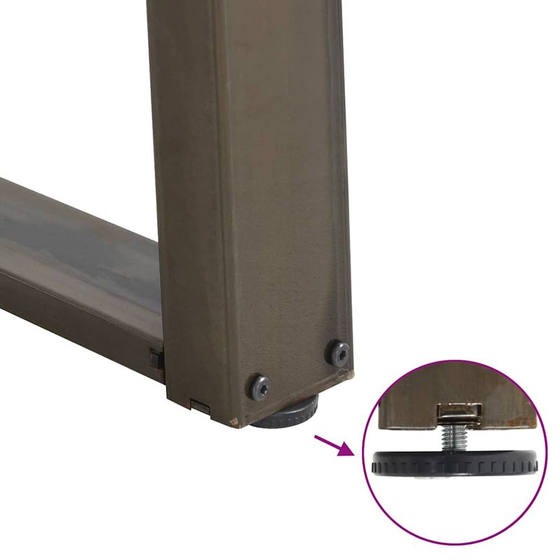 Casa si Gradina - Mobilier - Feronerie si accesorii mobila - Picioare pentru masa cafea in forma U 2 buc Otel natural Otel - Infinity.ro