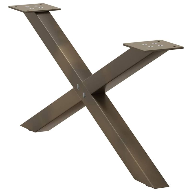 Casa si Gradina - Mobilier - Feronerie si accesorii mobila - Picioare pentru masa cafea in forma X, 2 buc Otel natural Otel, mărime 70x(30-31) cm (40 mm) - Infinity.ro