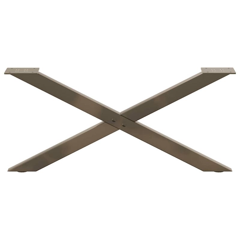 Casa si Gradina - Mobilier - Feronerie si accesorii mobila - Picioare pentru masa cafea in forma X, 2 buc Otel natural Otel, mărime 70x(30-31) cm (40 mm) - Infinity.ro