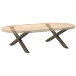 Casa si Gradina - Mobilier - Feronerie si accesorii mobila - Picioare pentru masa cafea in forma X, 2 buc Otel natural Otel, mărime 70x(30-31) cm (40 mm) - Infinity.ro