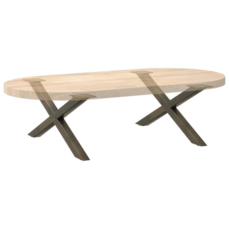 Casa si Gradina - Mobilier - Feronerie si accesorii mobila - Picioare pentru masa cafea in forma X, 2 buc Otel natural Otel, mărime 70x(30-31) cm (40 mm) - Infinity.ro