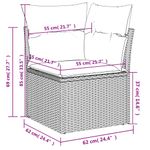 Casa si Gradina - Gradina si terasa - Mobilier exterior - Seturi mobila gradina - Set canapele de gradina cu perne, 11 piese, gri, poliratan - Infinity.ro