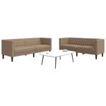 Casa si Gradina - Mobilier - Seturi de mobilier - Seturi living - Set canapele Chesterfield cu 2 locuri, cappuccino, piele eco. - Infinity.ro