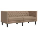 Casa si Gradina - Mobilier - Seturi de mobilier - Seturi living - Set canapele Chesterfield cu 2 locuri, cappuccino, piele eco. - Infinity.ro