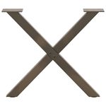 Casa si Gradina - Mobilier - Feronerie si accesorii mobila - Picioare pentru masuta cafea in forma X, 2 buc Otel natural Otel, mărime 60x(42-43) cm (40 mm) - Infinity.ro