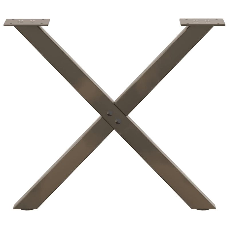Casa si Gradina - Mobilier - Feronerie si accesorii mobila - Picioare pentru masuta cafea in forma X, 2 buc Otel natural Otel, mărime 60x(42-43) cm (40 mm) - Infinity.ro
