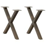 Casa si Gradina - Mobilier - Feronerie si accesorii mobila - Picioare pentru masuta cafea in forma X, 2 buc Otel natural Otel, mărime 50x(42-43) cm (40 mm) - Infinity.ro