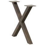 Casa si Gradina - Mobilier - Feronerie si accesorii mobila - Picioare pentru masuta cafea in forma X, 2 buc Otel natural Otel, mărime 50x(42-43) cm (40 mm) - Infinity.ro