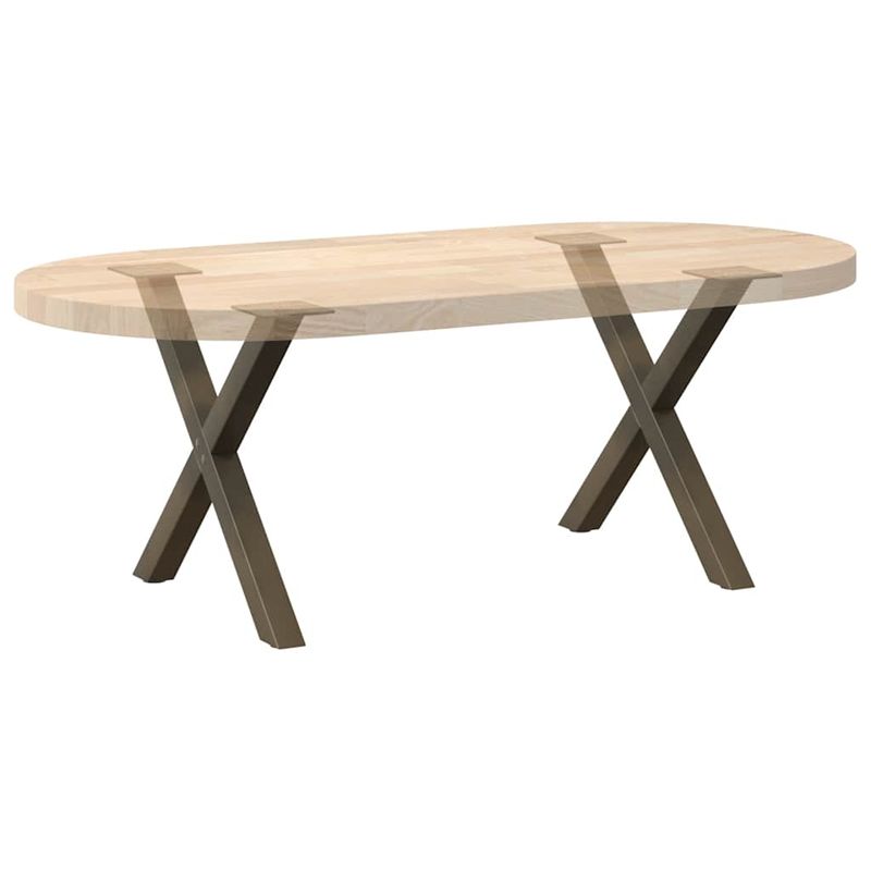 Casa si Gradina - Mobilier - Feronerie si accesorii mobila - Picioare pentru masuta cafea in forma X, 2 buc Otel natural Otel, mărime 50x(42-43) cm (40 mm) - Infinity.ro