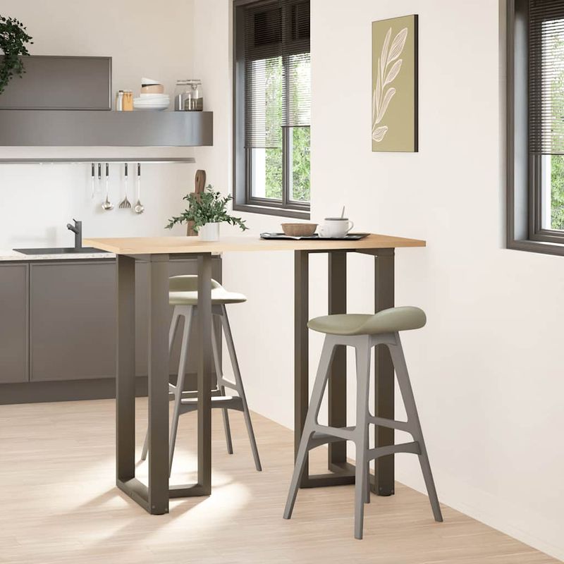 Casa si Gradina - Mobilier - Feronerie si accesorii mobila - Picioare pentru masa de bar in forma de T, 2 buc natural otel, mărime 60x35x(110-111) cm - Infinity.ro