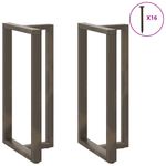 Casa si Gradina - Mobilier - Feronerie si accesorii mobila - Picioare pentru masa de bar in forma de T, 2 buc natural otel, mărime 60x35x(110-111) cm - Infinity.ro