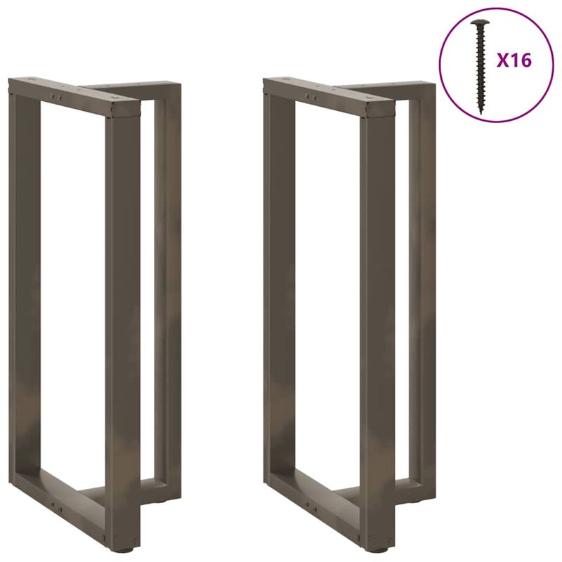 Casa si Gradina - Mobilier - Feronerie si accesorii mobila - Picioare pentru masa de bar in forma de T, 2 buc natural otel, mărime 60x35x(110-111) cm - Infinity.ro
