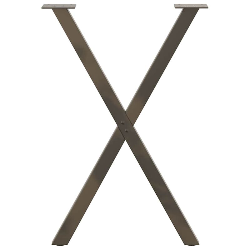 Casa si Gradina - Mobilier - Feronerie si accesorii mobila - Picioare pentru masa in forma de X, 2 buc Otel natural Otel, mărime 57x(72-73) cm (40 mm) - Infinity.ro