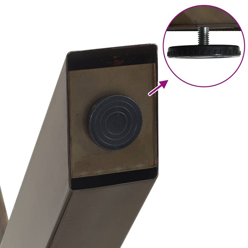 Casa si Gradina - Mobilier - Feronerie si accesorii mobila - Picioare pentru masa in forma de X, 2 buc Otel natural Otel, mărime 57x(72-73) cm (40 mm) - Infinity.ro