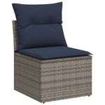 Casa si Gradina - Gradina si terasa - Mobilier exterior - Seturi mobila gradina - Set canapele de gradina cu perne, 11 piese, gri, poliratan - Infinity.ro