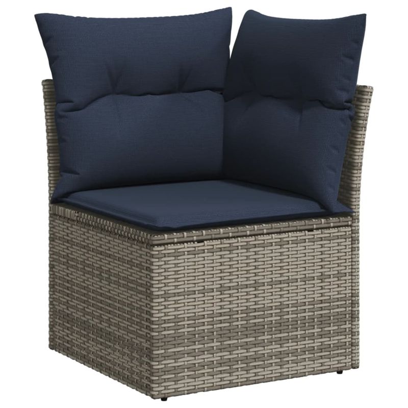 Casa si Gradina - Gradina si terasa - Mobilier exterior - Seturi mobila gradina - Set canapele de gradina cu perne, 11 piese, gri, poliratan - Infinity.ro