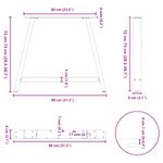 Casa si Gradina - Mobilier - Feronerie si accesorii mobila - Picioare masuta de cafea in forma de A 2 buc 90x(72-73) cm otel - Infinity.ro