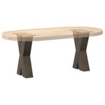 Casa si Gradina - Mobilier - Feronerie si accesorii mobila - Picioare pentru masuta cafea in forma X, 2 buc Otel natural Otel, mărime 28x(42-43) cm (80 mm) - Infinity.ro
