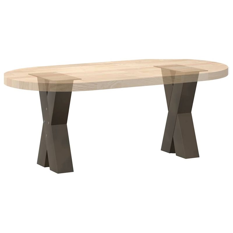 Casa si Gradina - Mobilier - Feronerie si accesorii mobila - Picioare pentru masuta cafea in forma X, 2 buc Otel natural Otel, mărime 28x(42-43) cm (80 mm) - Infinity.ro