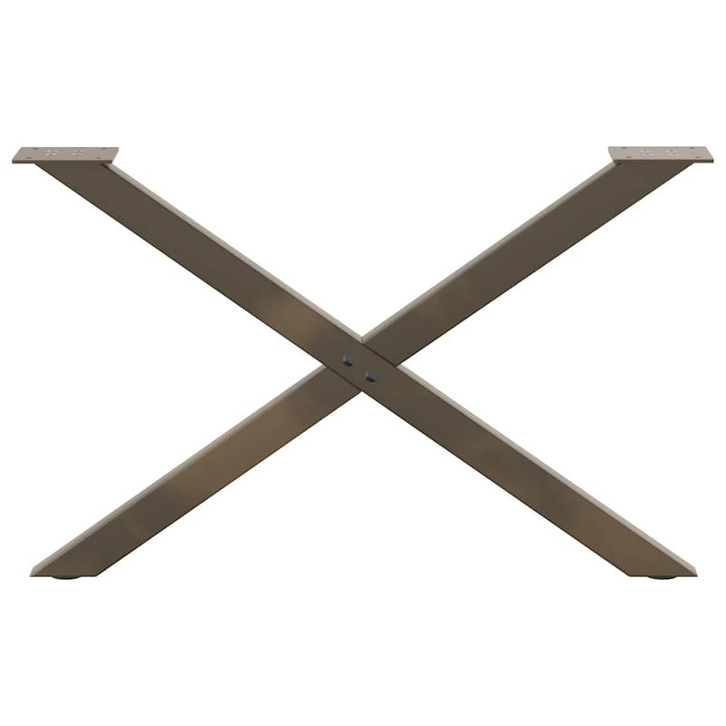 Casa si Gradina - Mobilier - Feronerie si accesorii mobila - Picioare pentru masuta cafea in forma X, 2 buc Otel natural Otel, mărime 70x(42-43) cm (40 mm) - Infinity.ro