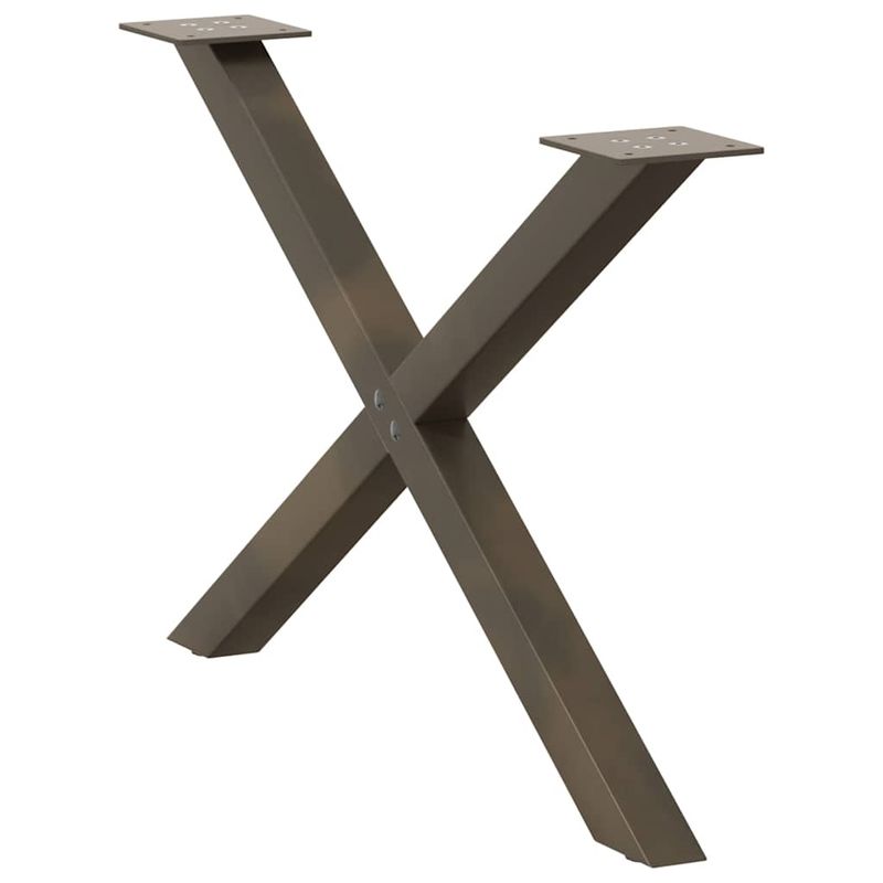 Casa si Gradina - Mobilier - Feronerie si accesorii mobila - Picioare pentru masuta cafea in forma X, 2 buc Otel natural Otel, mărime 70x(42-43) cm (40 mm) - Infinity.ro