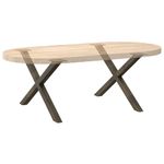 Casa si Gradina - Mobilier - Feronerie si accesorii mobila - Picioare pentru masuta cafea in forma X, 2 buc Otel natural Otel, mărime 70x(42-43) cm (40 mm) - Infinity.ro