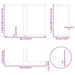 Casa si Gradina - Mobilier - Feronerie si accesorii mobila - Picioare pentru masa in forma de T, 2 buc Otel natural Otel, mărime 90x35x(72-73) cm - Infinity.ro