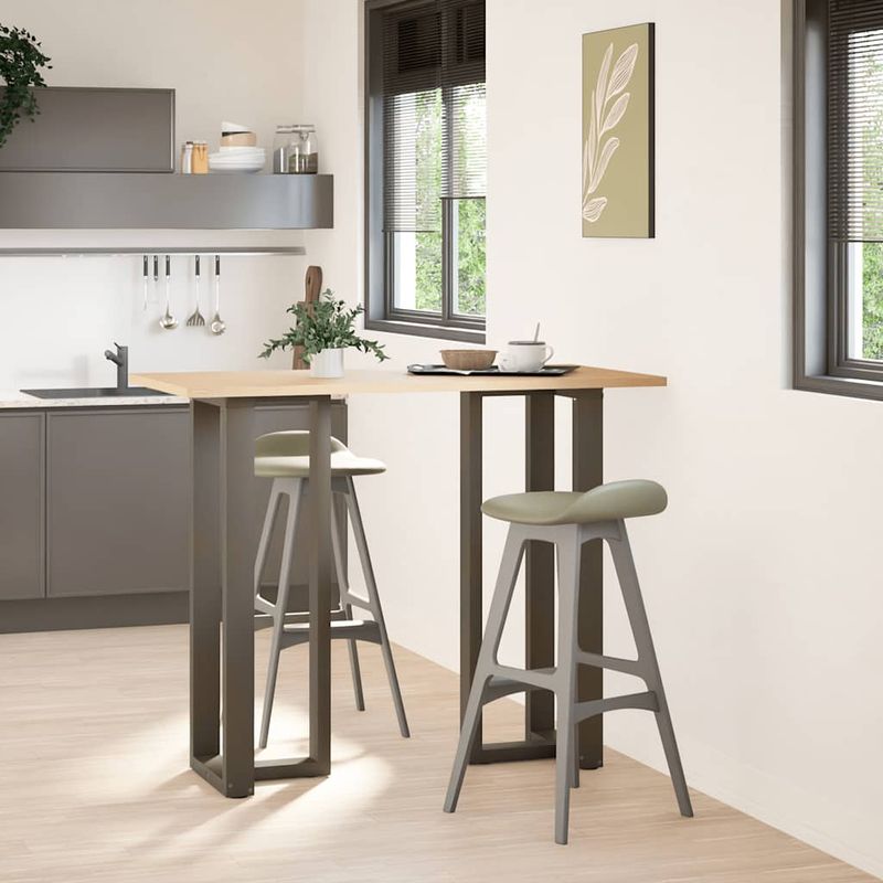 Casa si Gradina - Mobilier - Feronerie si accesorii mobila - Picioare pentru masa de bar in forma de T, 2 buc natural otel, mărime 50x35x(110-111) cm - Infinity.ro