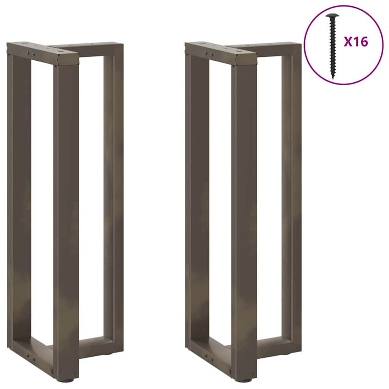 Casa si Gradina - Mobilier - Feronerie si accesorii mobila - Picioare pentru masa de bar in forma de T, 2 buc natural otel, mărime 50x35x(110-111) cm - Infinity.ro