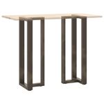 Casa si Gradina - Mobilier - Feronerie si accesorii mobila - Picioare pentru masa de bar in forma de T, 2 buc natural otel, mărime 50x35x(110-111) cm - Infinity.ro