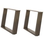 Casa si Gradina - Mobilier - Feronerie si accesorii mobila - Picioare pentru masuta cafea in forma U 2 buc Otel natural Otel - Infinity.ro