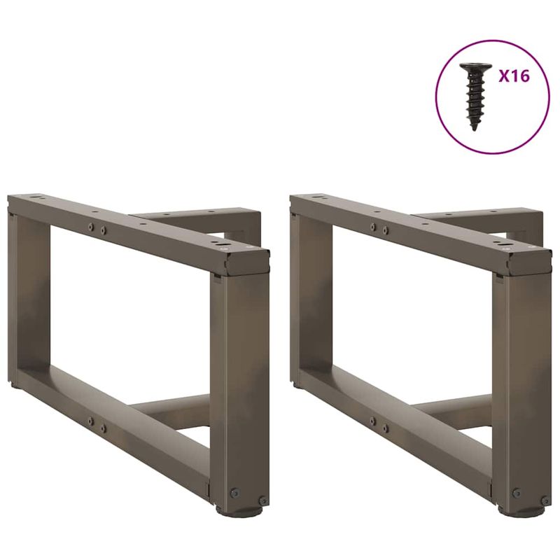 Casa si Gradina - Mobilier - Feronerie si accesorii mobila - Picioare pentru masa cafea in forma T, 2 buc Otel natural Otel, mărime 70x25x(30-31) cm - Infinity.ro