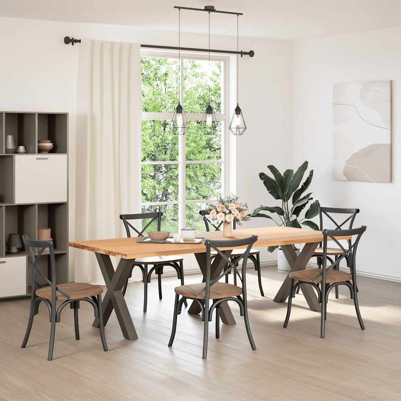 Casa si Gradina - Mobilier - Feronerie si accesorii mobila - Picioare pentru masa in forma de X, 3 buc Otel natural Otel, mărime 70x(72-73) cm (80 mm) - Infinity.ro