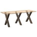 Casa si Gradina - Mobilier - Feronerie si accesorii mobila - Picioare pentru masa in forma de X, 3 buc Otel natural Otel, mărime 70x(72-73) cm (80 mm) - Infinity.ro