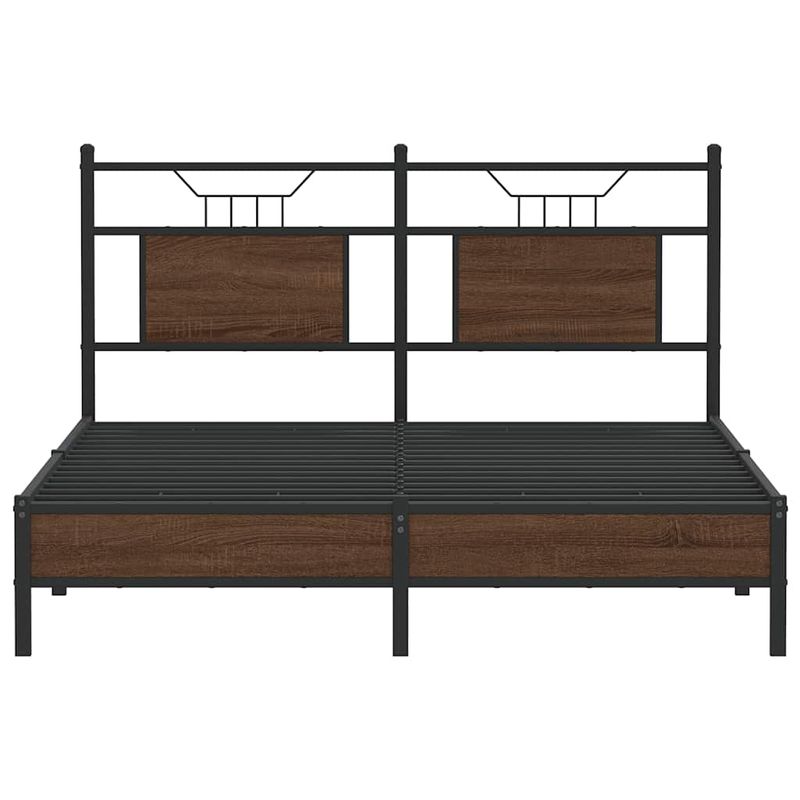 Casa si Gradina - Mobilier - Paturi si accesorii - Paturi - Cadru pat fara saltea stejar maro 140x200 cm lemn prelucrat - Infinity.ro