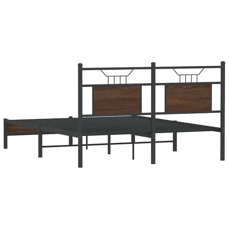 Casa si Gradina - Mobilier - Paturi si accesorii - Paturi - Cadru pat fara saltea stejar maro 140x200 cm lemn prelucrat - Infinity.ro
