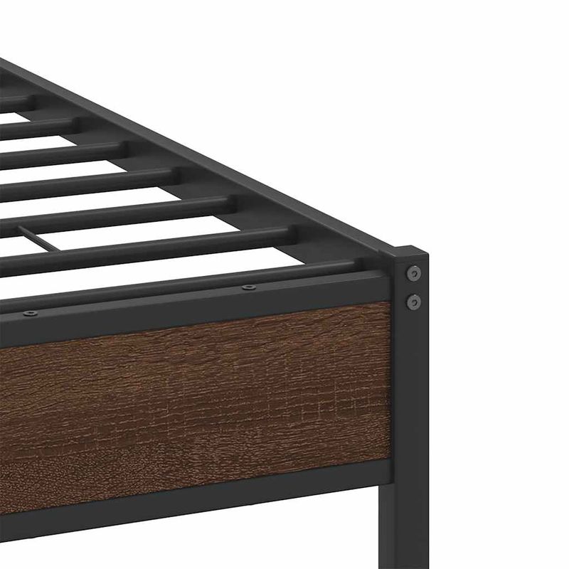 Casa si Gradina - Mobilier - Paturi si accesorii - Paturi - Cadru pat fara saltea stejar maro 140x200 cm lemn prelucrat - Infinity.ro