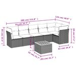 Casa si Gradina - Gradina si terasa - Mobilier exterior - Seturi mobila gradina - Set canapele de gradina cu perne, 7 piese, gri, poliratan - Infinity.ro