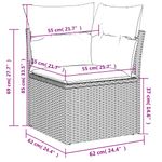 Casa si Gradina - Gradina si terasa - Mobilier exterior - Seturi mobila gradina - Set mobilier de gradina cu perne, 12 piese, gri, poliratan - Infinity.ro